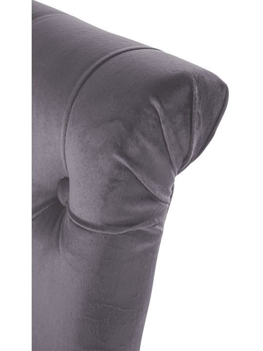 Lisburn spisestuestol i fløjl, mørkegrå Lisburn spisestuestol i fløjl, mørkegrå