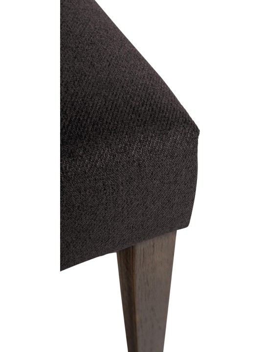 Sæt med 2 spisestuestole Lisburn Stof, sort