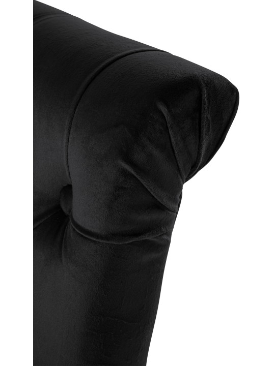 Sæt med 2 spisestuestole Lisburn velvet, sort