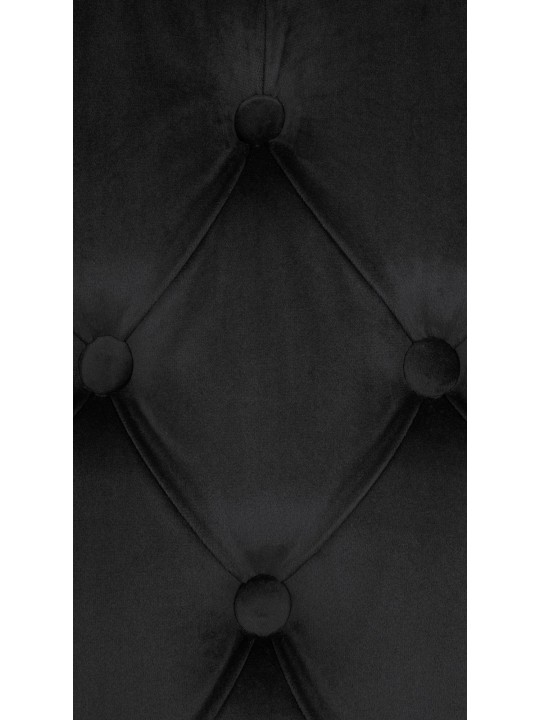 Sæt med 2 spisestuestole Lisburn velvet, sort