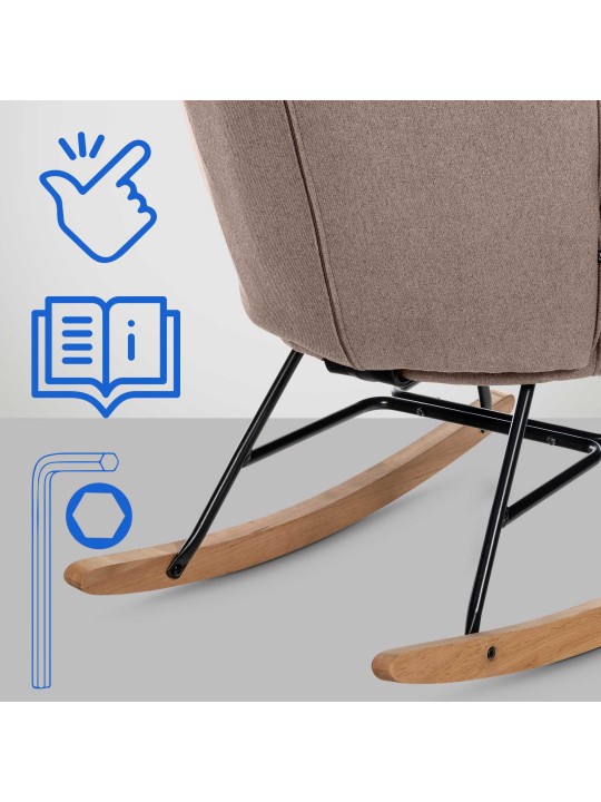 Stol Sanka stof, taupe