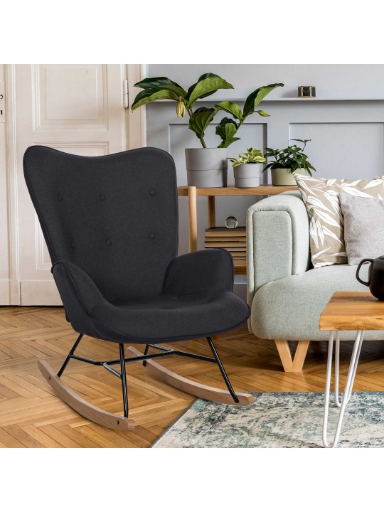 Stol Sanka stof, sort