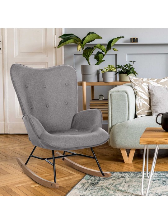 Stol Sanka stof, grå