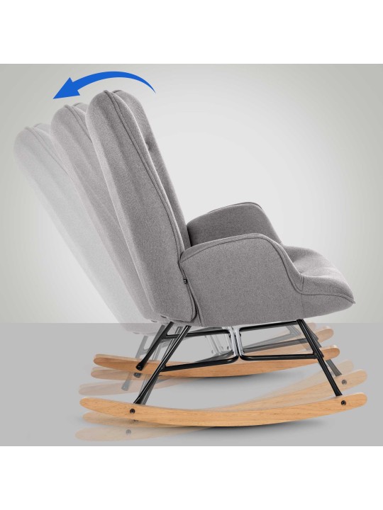 Stol Sanka stof, grå