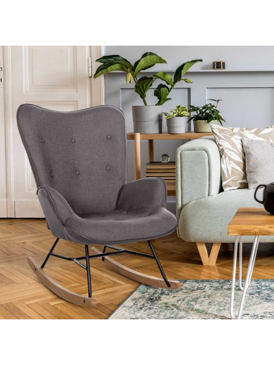 Stol Sanka stof, mørkegrå