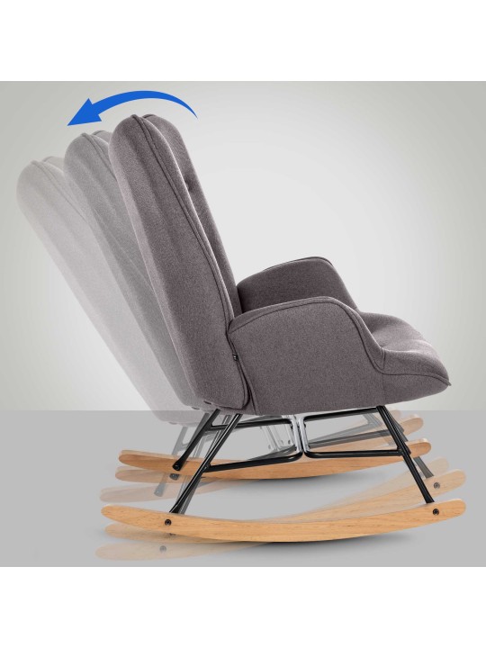 Stol Sanka stof, mørkegrå