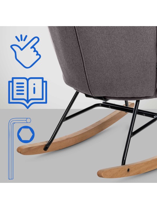 Stol Sanka stof, mørkegrå