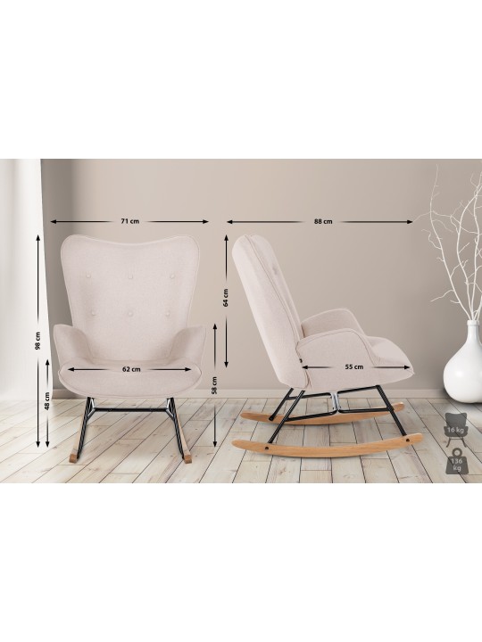 Stol Sanka stof, creme Stol Sanka stof, creme