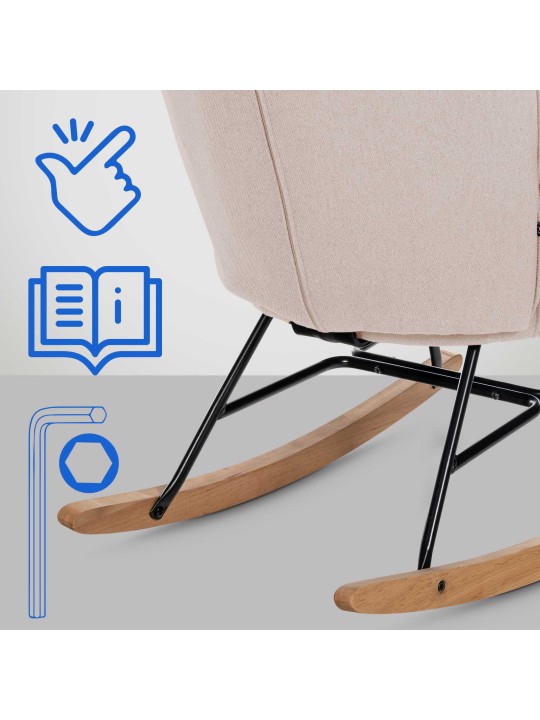 Stol Sanka stof, creme Stol Sanka stof, creme