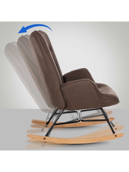 Stol Sanka stof, brun