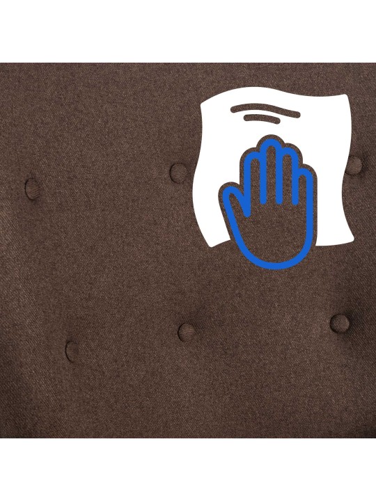 Stol Sanka stof, brun