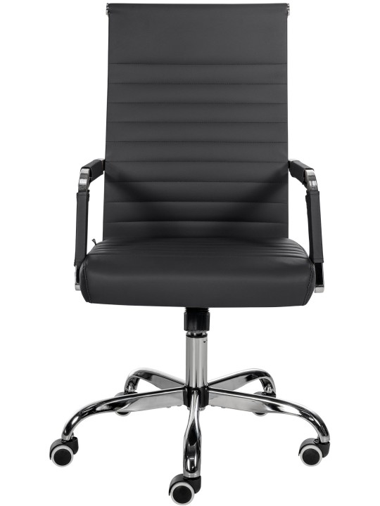 Kontorstol Amadora imiteret læder, sort