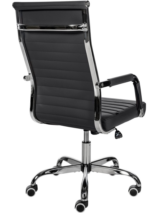 Kontorstol Amadora imiteret læder, sort