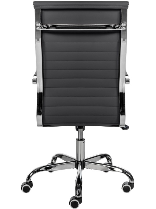 Kontorstol Amadora imiteret læder, sort