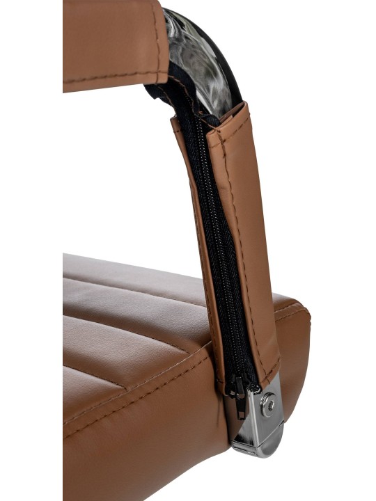 Kontorstol Amadora imiteret læder, lysebrun