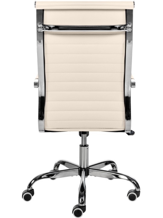 Kontorstol Amadora imiteret læder, creme