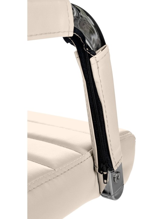 Kontorstol Amadora imiteret læder, creme