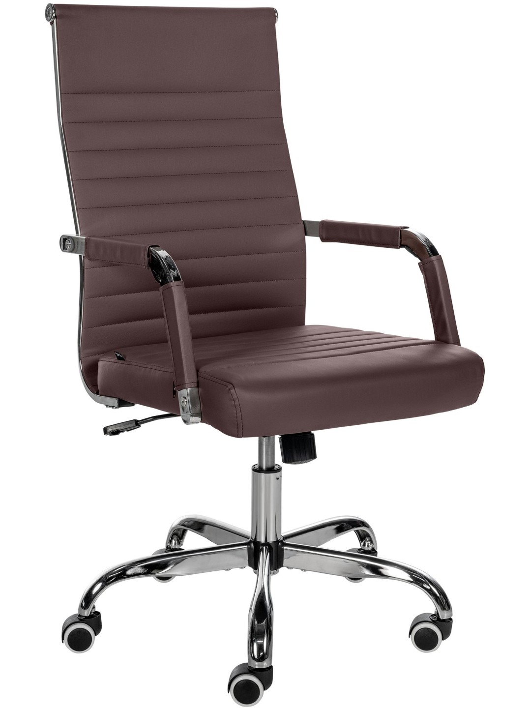 Kontorstol Amadora imiteret læder, brun