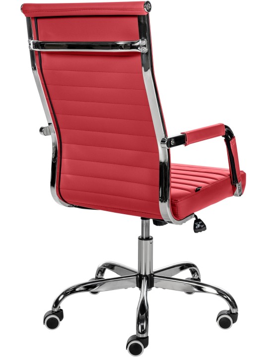 Kontorstol Amadora imiteret læder, rød Kontorstol Amadora imiteret læder, rød