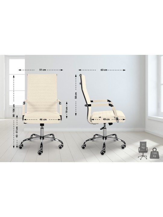 Kontorstol Amadora stof, creme Kontorstol Amadora stof, creme
