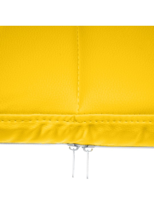 Besøgsstol Canada B imiteret læder, gul