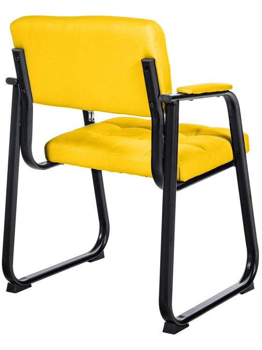Besøgsstol Canada B imiteret læder, gul