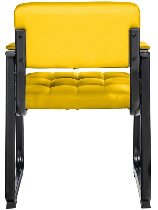 Besøgsstol Canada B imiteret læder, gul