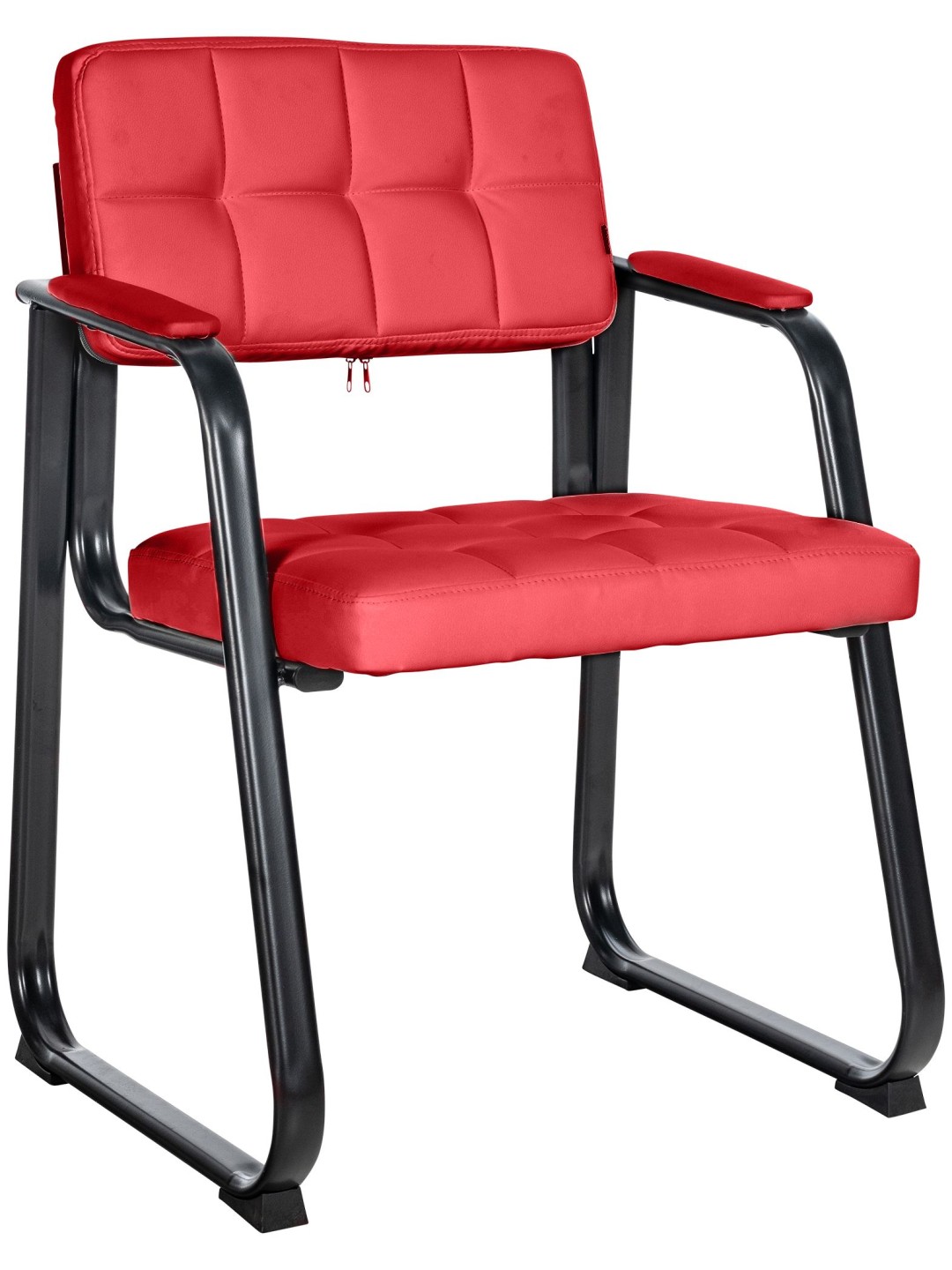 Besøgsstol Canada B imiteret læder, rød