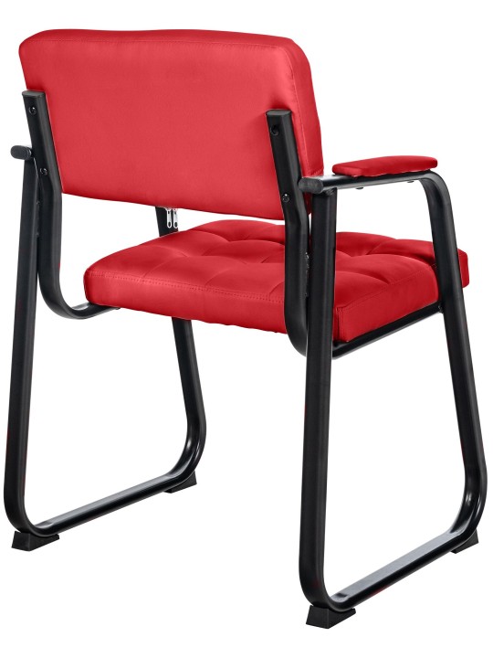 Besøgsstol Canada B imiteret læder, rød