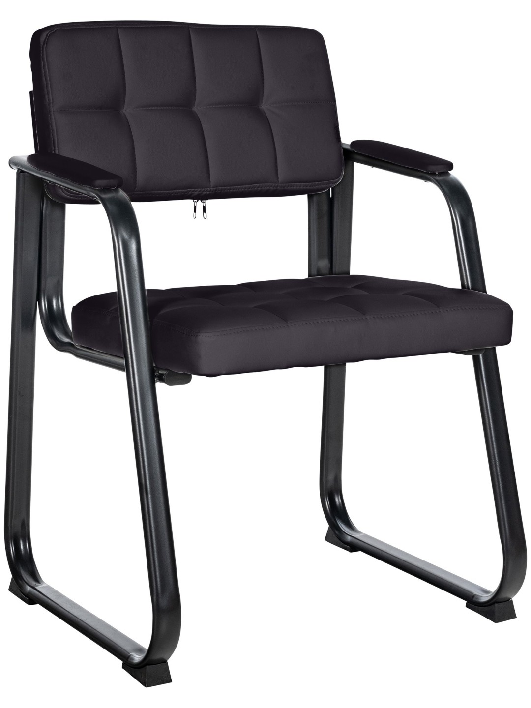 Besøgsstol Canada B imiteret læder, sort