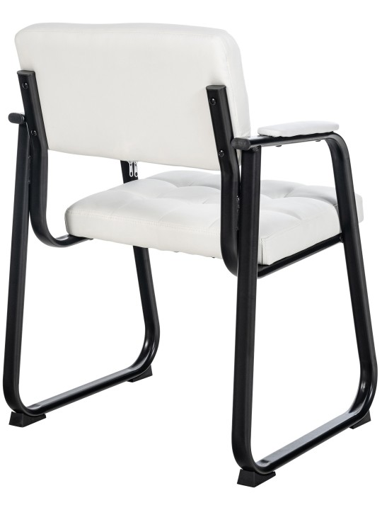 Besøgsstol Canada B imiteret læder, hvid