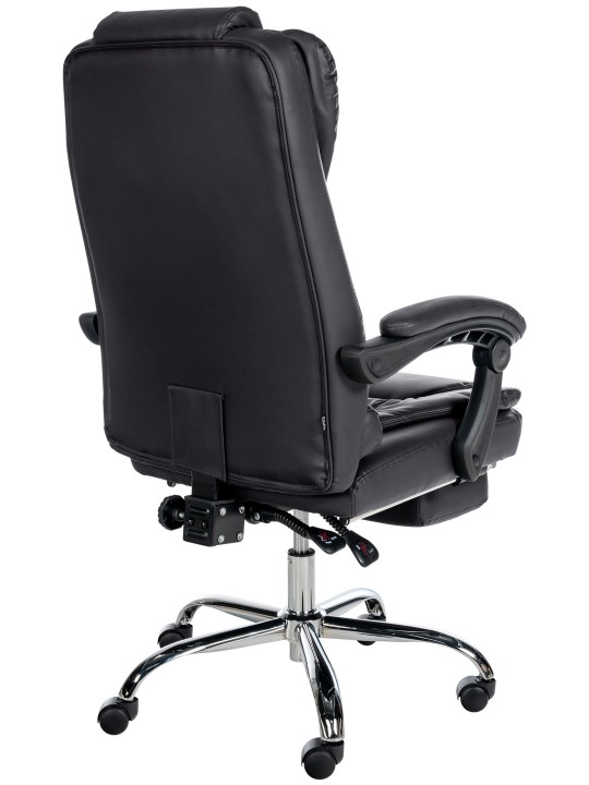 Kontorstol Oxygen imiteret læder, sort