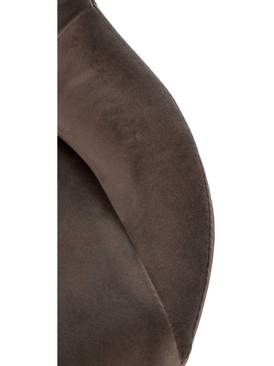 Barstol Milet fløjl krom, brun