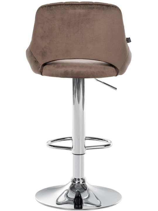 Barstol Milet fløjl krom, brun