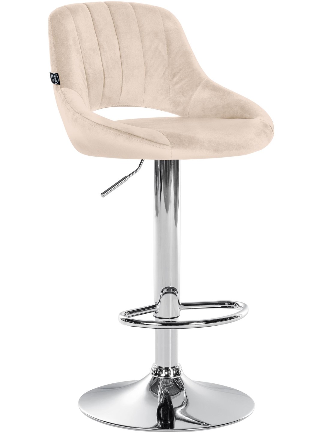 Barstol Milet fløjl krom, creme