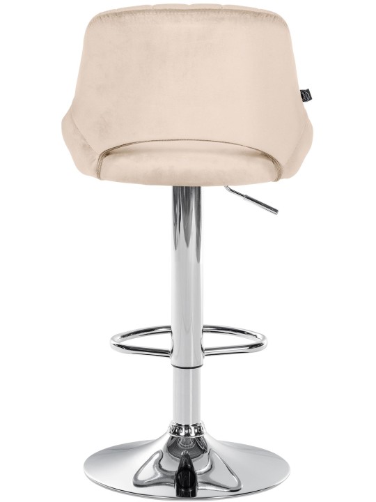 Barstol Milet fløjl krom, creme Barstol Milet fløjl krom, creme