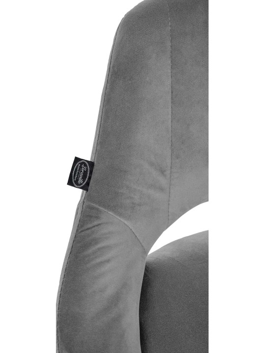 Barstol Milet fløjl, mørkegrå