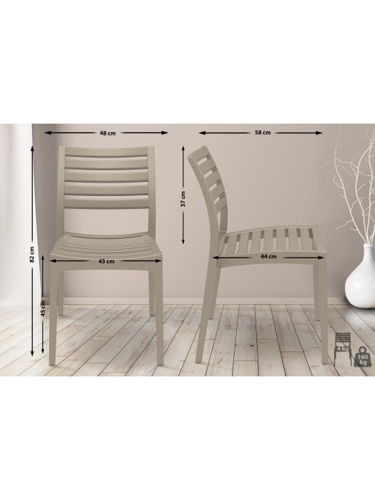 Ares stol, mudderfarvet Ares stol, mudderfarvet