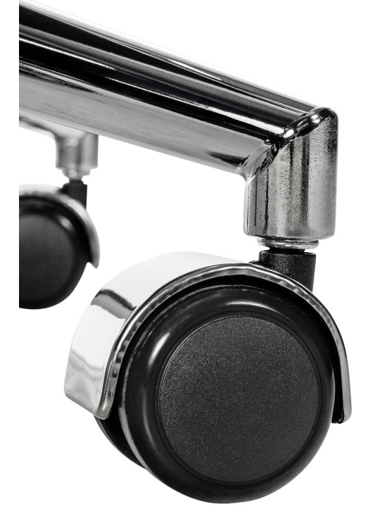 Kontorstol Cleveland ægte læder, sort