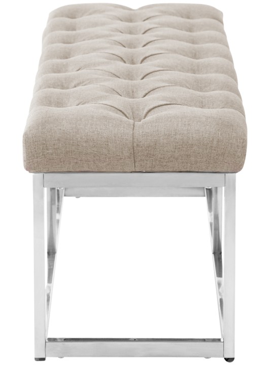 Bænk Amun stof E120, creme