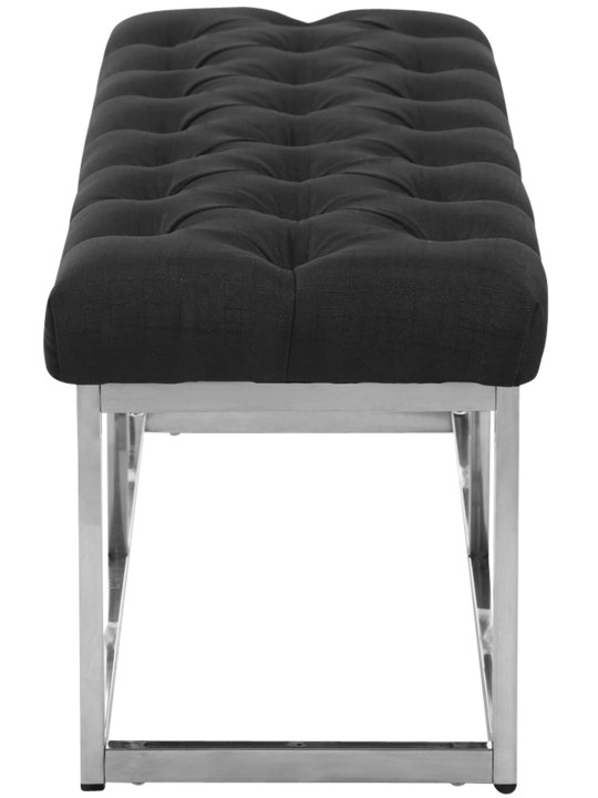 Bænk Amun stof E150, mørkegrå Bænk Amun stof E150, mørkegrå