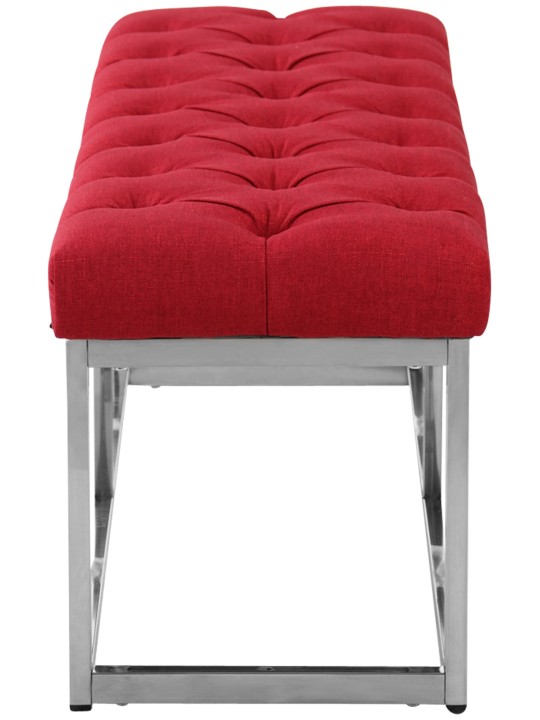 Bænk Amun stof rustfrit stål 150 cm, rød Bænk Amun stof rustfrit stål 150 cm, rød