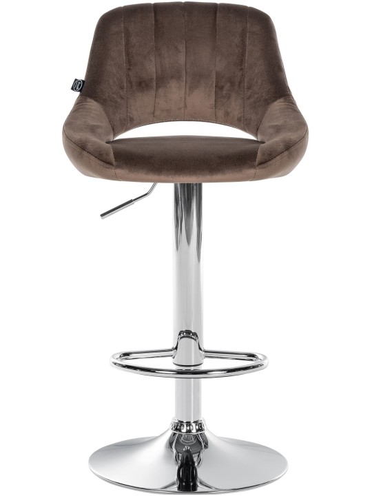 Sæt med 2 barstole Milet velvet C, brun