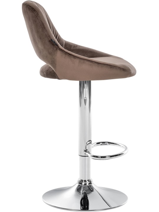 Sæt med 2 barstole Milet velvet C, brun
