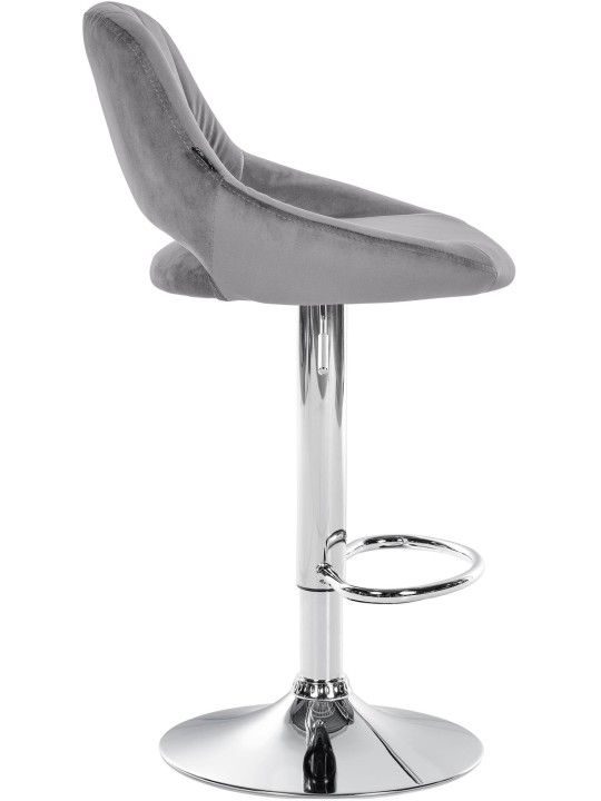 Sæt med 2 barstole Milet velvet C, mørkegrå