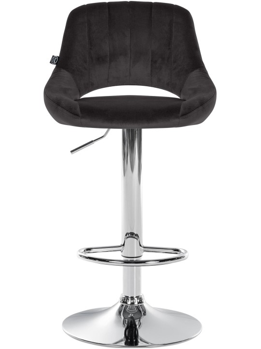 Sæt med 2 barstole Milet velvet C, sort