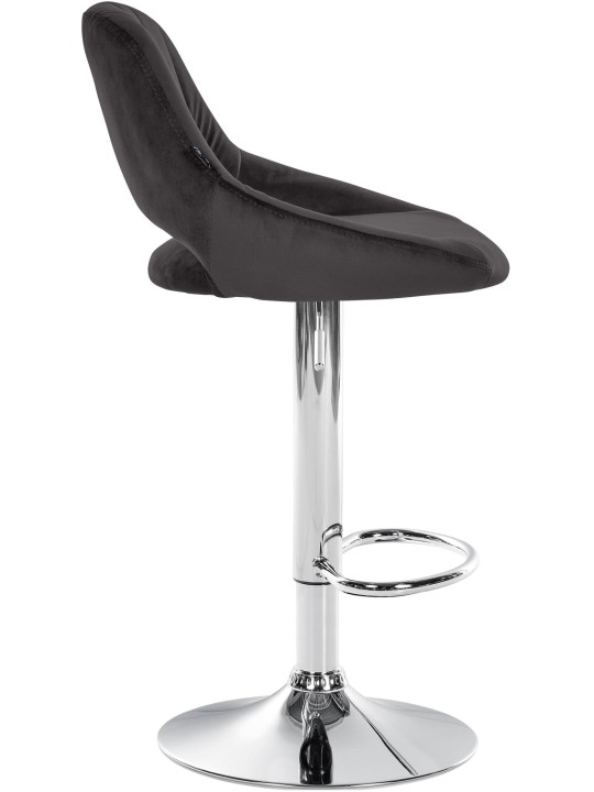 Sæt med 2 barstole Milet velvet C, sort