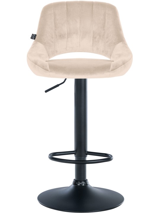 Sæt med 2 barstole Milet velvet B, creme