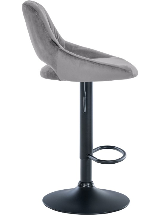 Sæt med 2 barstole Milet velvet B, mørkegrå Sæt med 2 barstole Milet velvet B, mørkegrå