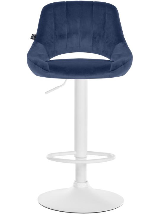 Sæt med 2 barstole Milet velvet W, blå